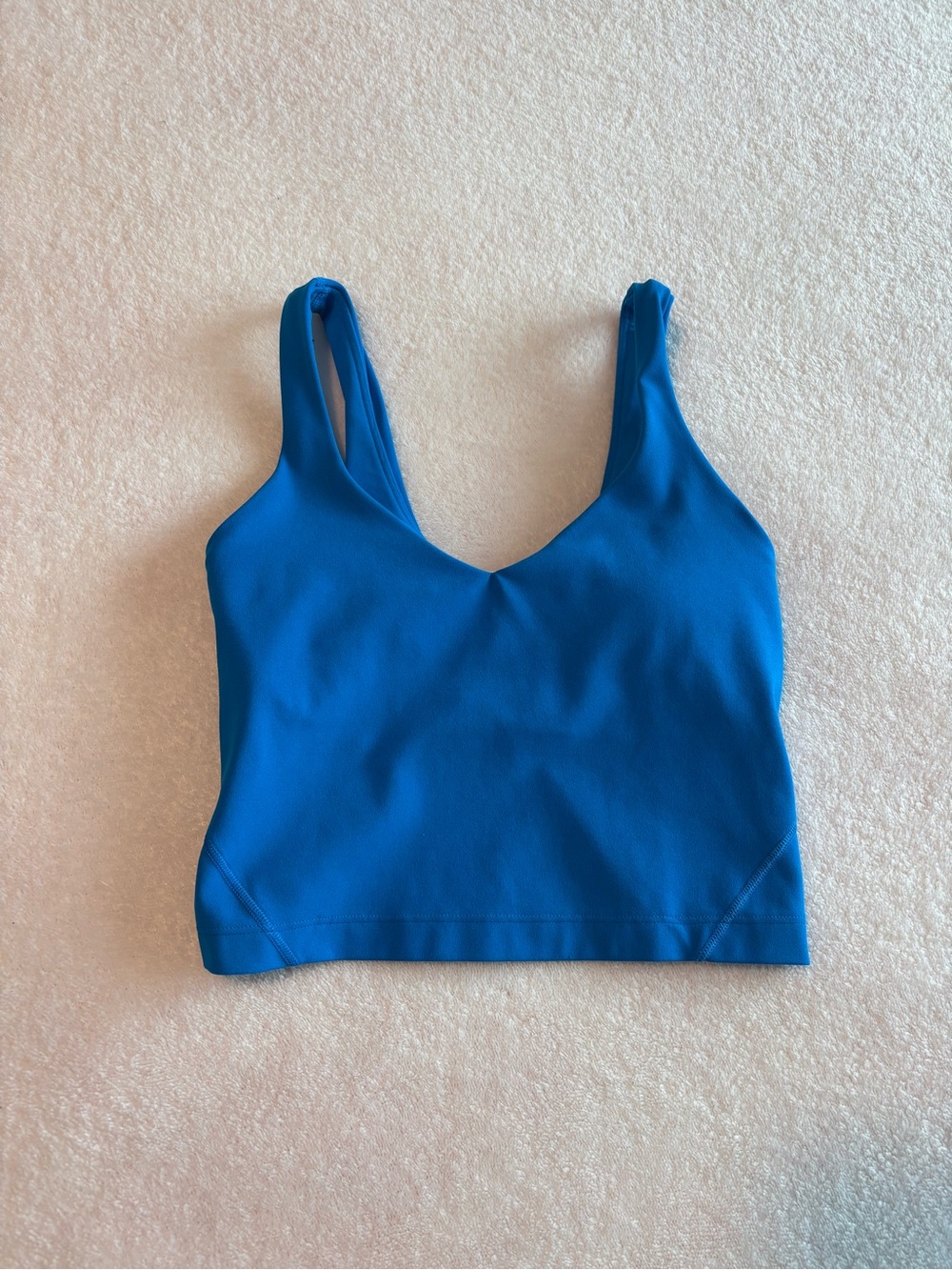 lululemon athletica Bright Blue V-Neck Crop Tank
